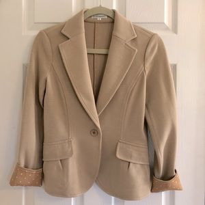 Nara Camicie Tan Color Knit Blazer